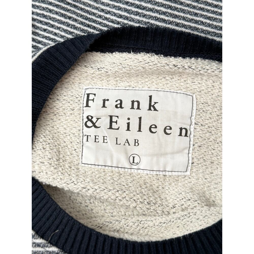 NWOT Frank & Eileen Ribbed Knit Cozy Pullover Sweatshirt Navy White Stripe Large - Picture 6 of 8